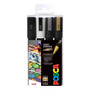 Marcadores De Pintura A Base De Agua 2,5 Mm Paquete De 4 Col Blanco, Dorado, Plateado, Negro