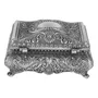 Caja De Joyería Vintage Antialérgica Flores Antigua Plata 12