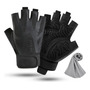 Guantes De Gimnasio Antideslizantes Con Toalla Para Fitness Negro Diseño De La Tela M
