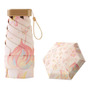 Paraguas De Viaje Compacto Upf50 Ligero Resistente Al Viento Pink Diseño De La Tela