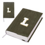 Funda De Libro Terciopelo Verde Personalizada Iniciales Reut