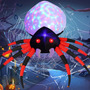 Araña Inflable De Halloween 152 Cm Con Luces Led Coloridas