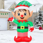 Elfo De Navidad Inflable 168 Cm Con Luces Led Para Jardín
