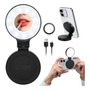 Luz Magnética Led Para Selfies Brillo Ajustable Color Negro Negro