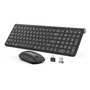 Teclado Y Ratón Inalámbricos Ergonómicos Usb Antipolvo Negro Color Del Teclado Color Del Mouse