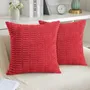 Fundas De Almohada De Pana 45x45cm Pack De 2 Color Rojo