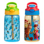 Botella Infantil Antiderrame 450 Ml Termos Con Popote 2 Pzas