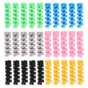 Protector De Cables Silicona Flexible 30 Piezas Colores Surt Colores Surtidos