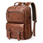 Mochila Vintage Marrón Para Laptop 15.6 Pulgadas Impermeable Marrón Diseño De La Tela