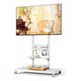Soporte Rodante Tv 50 A 90 Pulgadas Acero Ajustable Altura B Blanco