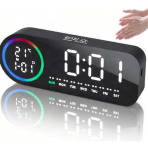 Reloj Despertador Digital Led Con Dos Alarmas Y Snooze