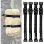 Juego De 4 Correas Tácticas Para Mochila Sistema Molle 49 Cm Negro