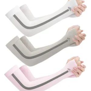 Mangas Protectores Uv Upf 50 Transpirables Alta Elasticidad México Blanco + Gris + Rosa