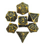 Juego De 7 Dados Poliédricos De Metal Con Estuche Ideal Para