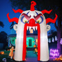 Arco Inflable De Payaso Halloween Led Impermeable 338x109x38