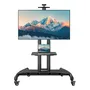 Soporte Tv Rodante Altura Ajustable Para Pantallas 32 A 83 P Negro