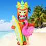 Inflable Tiki Luau 180 Cm Con Luces Led Para Fiesta Playa Pa