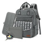 Mochila Pañalera Multifuncional 28l Impermeable Con Cambiado