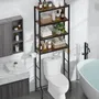Estante Organizador De Baño Sobre Inodoro 4 Niveles Madera C