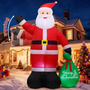Papá Noel Inflable 3 Metros Luces Led Impermeable Decoración