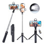 Trípode Para Móvil 360 Extensible Con Control Remoto Bluetoo Negro