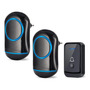 Timbre Inalámbrico Para Casa Alcance 500m 52 Tonos Impermeab Negro
