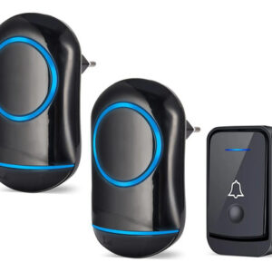 Timbre Inalámbrico Para Casa Alcance 500m 52 Tonos Impermeab Negro