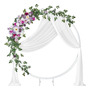 Tela Para Drapeado Arco Boda 5.5m Cortinas Blancas Transpare Blanco