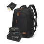 Mochila De Viaje 50l Impermeable Con Puerto Usb Negro Negro
