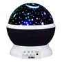 Lámpara De Noche Proyector Estrellas Led Usb Mesa Negra 5w Color De La Estructura Color De La Pantalla