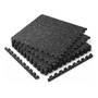 Piso Para Gimnasio En Casa 1 4 Cm Grosor 24 M2 6 Losetas Eva Negro & Blanco