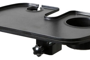 Bandeja Para Soporte De Micrófono Con Portavasos Negro