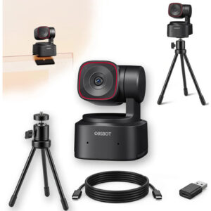 Cámara Web 4k Para Pc Seguimiento Ai Y Control Por Gestos Negro