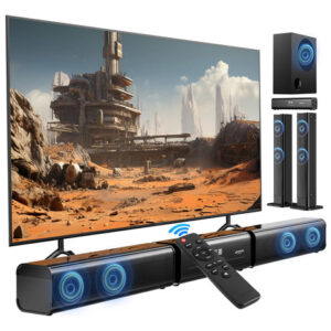 Barra De Sonido 240w Bluetooth 2.1 Subwoofer Control Remoto Negro Frecuencia