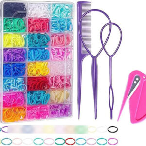 Conjunto De 2000 Bandas Elásticas Para El Cabello Y Herramie