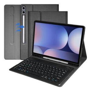 Funda Teclado Español Para Samsung Galaxy Tab 12.4 Pulgadas Negro