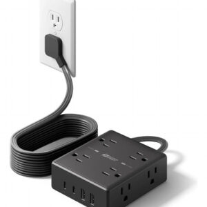 Regleta Multicontacto 8 Tomas 3 Metros Con Puertos Usb Negra
