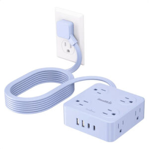 Regleta Multicontacto 8 Tomas 4 Usb Cable 1.98m Azul