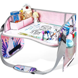 Bandeja De Viaje Para Asiento De Coche Niños Rosa Resistente