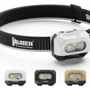 Linterna Frontal Recargable Led 800 Lúmenes 10 Modos Ip68 Blanco Beige