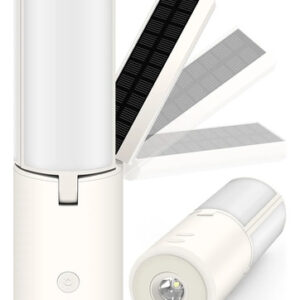 Linterna De Camping Recargable 8000 Mah Luz Led Solar Ip65 Blanco