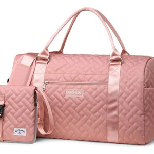 Mochila Pañalera Multifuncional Impermeable Rosa 14 Comparti Rosa