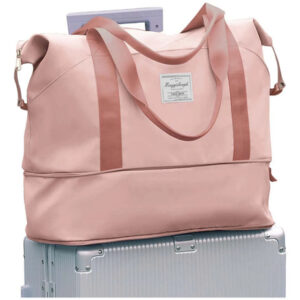 Bolsa Deportiva Expandible A Prueba De Agua Rosa 41x26x22 Cm