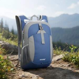 Mochila Pequeña Plegable 12l Para Senderismo Y Viajes Azul G Azul/gris Diseño De La Tela