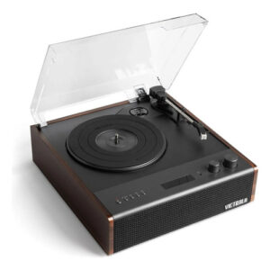 Reproductor De Vinilo Bluetooth 3 Velocidades Con Altavoz In Espresso