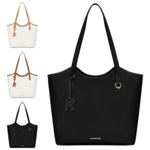 Bolsa Tote De Mujer Impermeable Gran Capacidad Negra 32x28 C