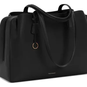 Bolso Tote Mujer 15,6 Pulgadas Impermeable Negro 3 Compartim