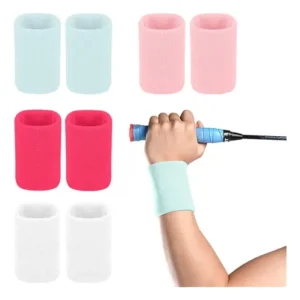 Muñequeras Deportivas Transpirables 4 Pares Elásticos 8cm Color Talla