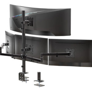 Soporte De Computadora Alto Para 4 Monitores Hasta 49 Pulgad Negro