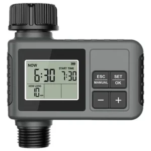 Temporizador De Riego Digital Programable Exterior 1-360 Min Negro